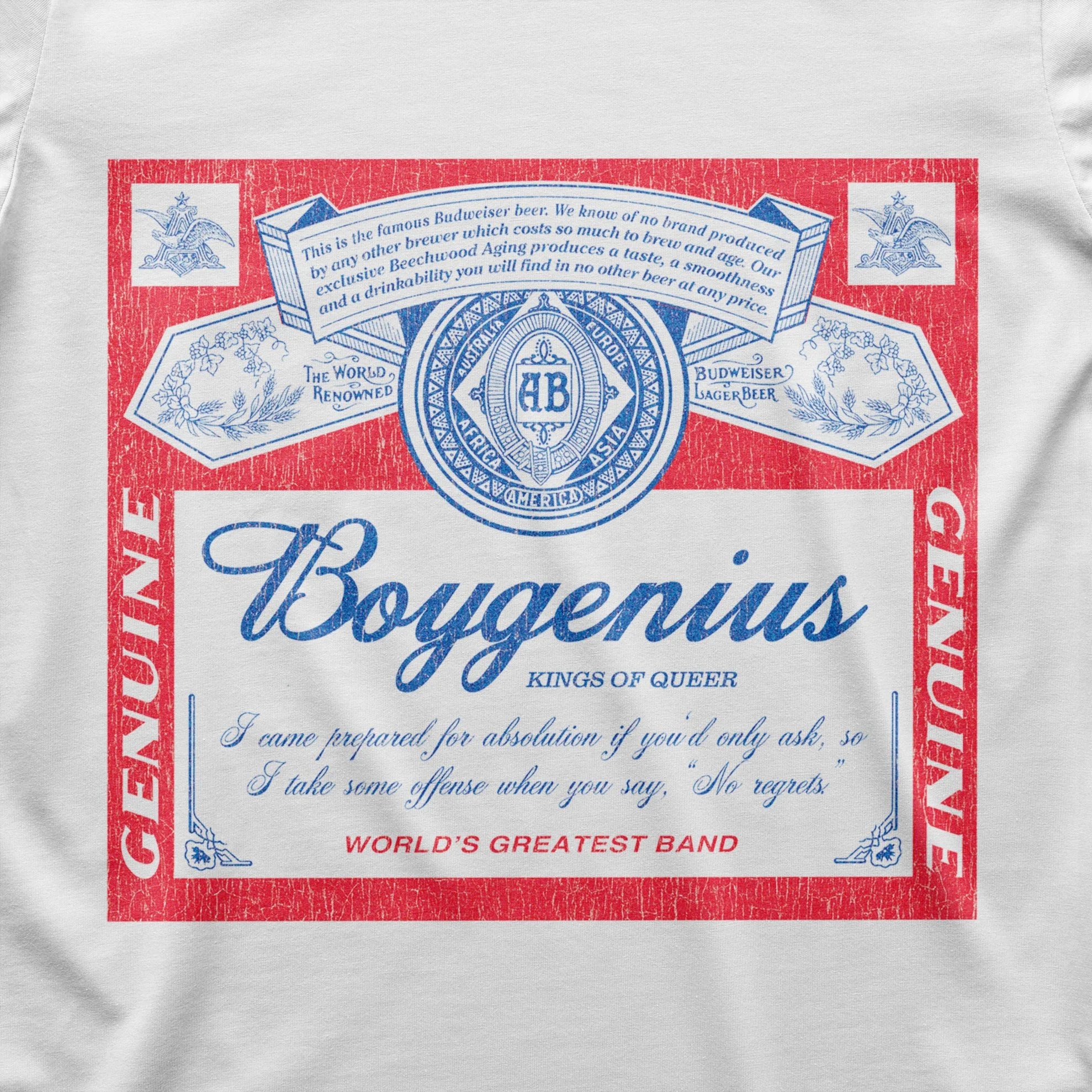 Boygenius 90's Budweiser T-Shirt — Wavey Goods Co.